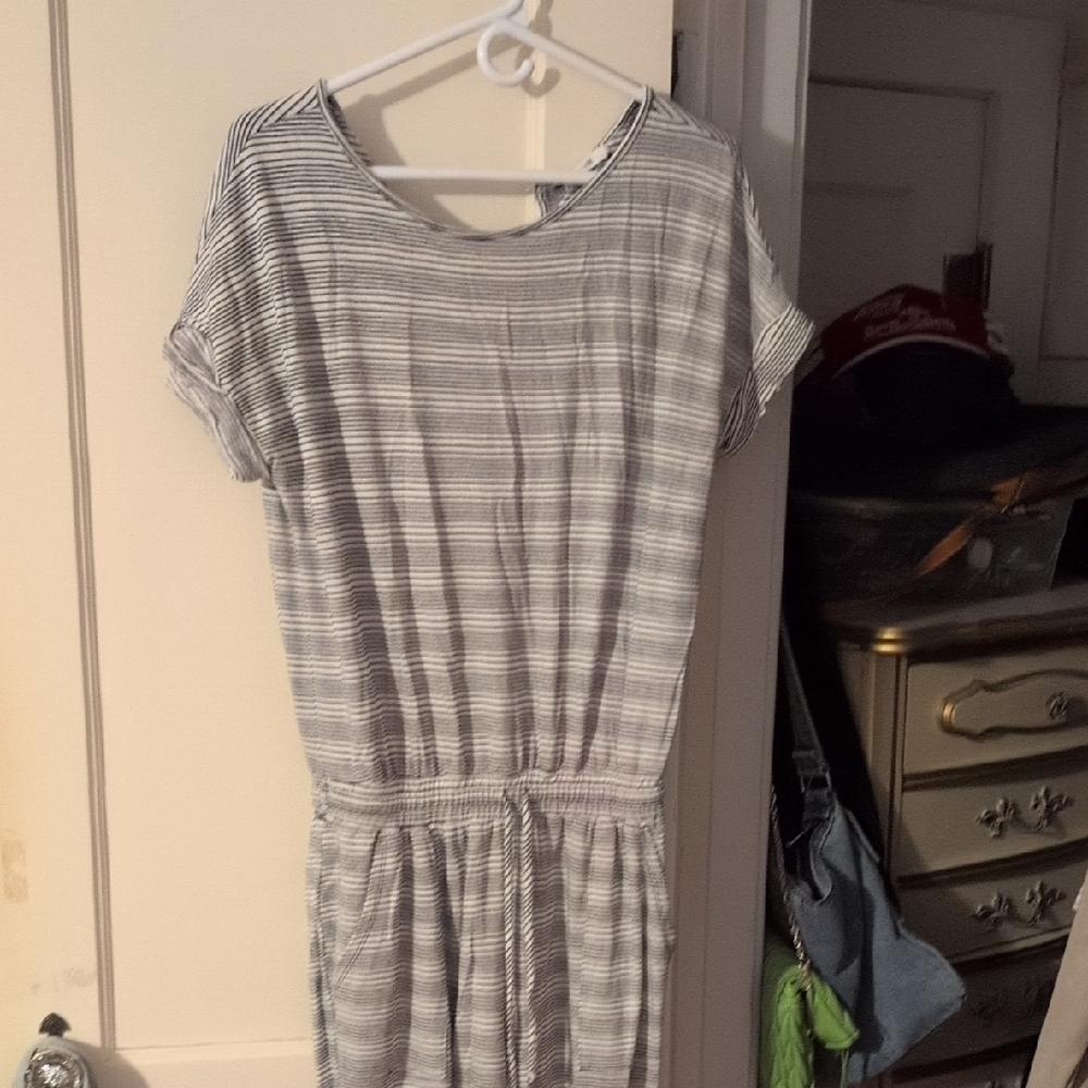 Cherish Black and White Striped Jumpsuit